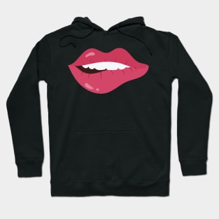 Biting lips Hoodie